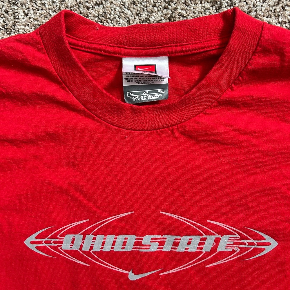 Y2K Vintage 2000s Nike Red Ohio State Men's Shirt
